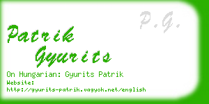 patrik gyurits business card